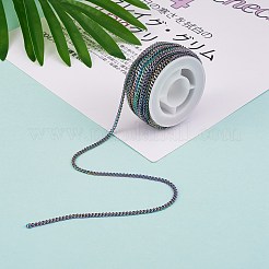 Placcatura ionica (ip) catene intrecciate in acciaio inossidabile 304&nbsp;CHS-D028-03M-C01