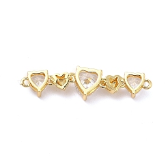 Verbindungsanhänger mit durchsichtigem Zirkonia-Pavé aus Messing&nbsp;KK-H434-06G