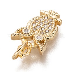 Messing micro pave klar zirkonia charme&nbsp;ZIRC-C020-45G