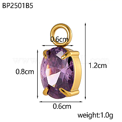 Strass-Anhänger aus Edelstahl 304&nbsp;STAS-OY003-86G