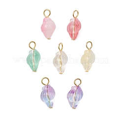 Anhänger aus transparentem Glas mit Sprühfarbe&nbsp;PALLOY-JF03689-02