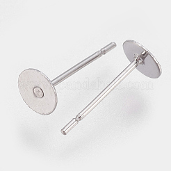 Elementi per orecchini a bottone in acciaio inossidabile 304 anti-ossidazione&nbsp;STAS-P208-02P-05