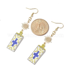 Orecchini a bottone con perline miyuki delica&nbsp;EJEW-MZ00412-03