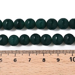 Brins de perles de jade blanc naturel givré&nbsp;G-T138-8mm-209I