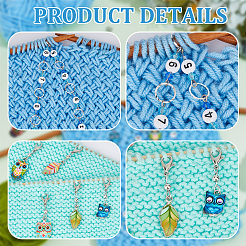 DIY-Strickwerkzeug-Sets zum Thema Eule&nbsp;HJEW-AB00741