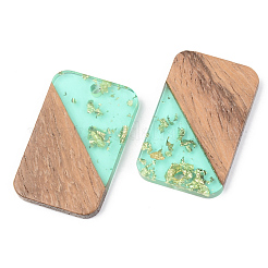 Pendentifs en résine transparente et bois de noyer&nbsp;RESI-S389-049A-B02