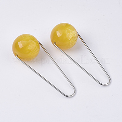 Gros pendentifs imitation de pierres précieuses de style acrylique deux tons&nbsp;X-STAS-S079-136G