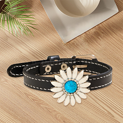 Lederband Kordel Armband & Armreif&nbsp;BJEW-CL0001-44A