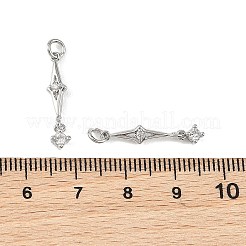 Shegrace Messing-Anhänger mit Pavé-Fassung aus klaren Zirkonia&nbsp;XGRQ4N350-722P
