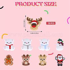 18 Stück 9 Stil Weihnachtsthemen Lebensmittelqualität umweltfreundliche Silikon Fokalperlen&nbsp;SIL-SZ0001-16