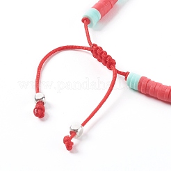 Bracelets de perles de nylon tressés réglables&nbsp;BJEW-JB06043