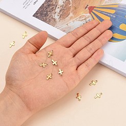 Breloques en forme de croix minuscules en acier inoxydable 304 avec placage ionique (IP)&nbsp;X-STAS-E104-34G