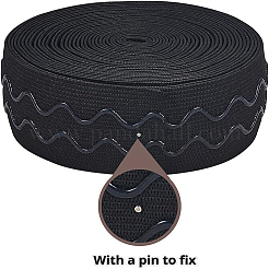 Cordón elástico de poliéster plano&nbsp;OCOR-WH0052-08