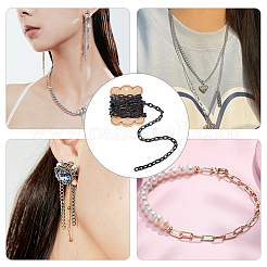 Kits de diy para hacer joyas con cadena de cable negra&nbsp;DIY-FH0003-90
