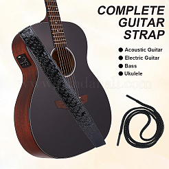 3 tracolla regolabile per chitarra in pelle PU da 3 stili&nbsp;AJEW-CL0003-74