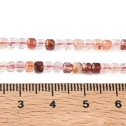Natürliche Stränge aus hämatoidem Quarz / eisenhaltigen Quarzperlen&nbsp;G-Z161-B01-3x3mm