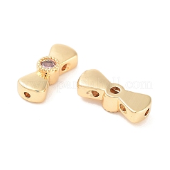 Messing Pavé rosa Zirkonia Schleife mehrreihige Glieder&nbsp;KK-B102-37B-01G