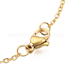 201 collane con pendenti in acciaio inossidabile&nbsp;NJEW-S105-JN705-45-2
