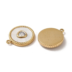 Pendentifs en acier inoxydable 304 pavés de strass en cristal avec coquillage&nbsp;STAS-L022-331G