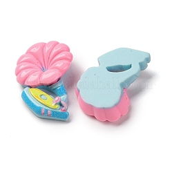 Undurchsichtige Cabochons aus Kunstharz mit Musikmotiven&nbsp;LS-CRES-Z010-02D