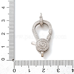 Messing Micro Pave klare Zirkonia Hummerkrallenverschlüsse&nbsp;CU-CBA2907-15P