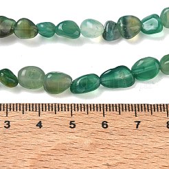 Natürliche grüne Onyx Achat Perlen Stränge&nbsp;G-C286-A25