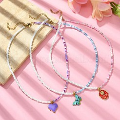 Colliers avec pendentif en alliage d'émail&nbsp;NJEW-JN04457