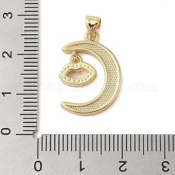 Pendenti in zirconi cubici trasparenti in micro pavè di ottone&nbsp;KK-I712-49G-06