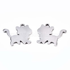 Anlaufgeschützte Charms aus Edelstahl 201&nbsp;STAS-S110-094P