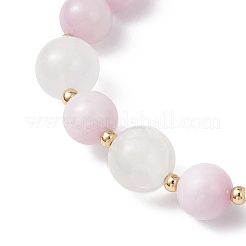 Bracelets en perles naturelles de kunzite et de sélénite&nbsp;BJEW-JB12199