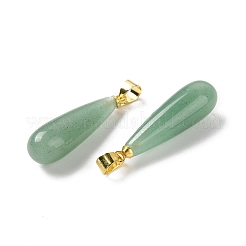 Colgantes en forma de lágrima de aventurinita verde natural&nbsp;G-Q005-03G-06