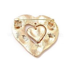 Bunte Strass-Doppelherz-Anstecknadel&nbsp;JEWB-P014-06G