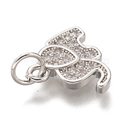 Messing micro pave klar zirkonia charme&nbsp;ZIRC-C020-35P