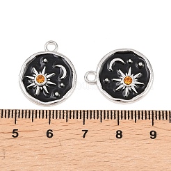 Pendentifs émail d'alliage de strass&nbsp;ENAM-L053-03P