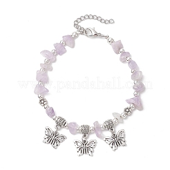 Braccialetti di perline con ametista naturale&nbsp;BJEW-JB11819-04