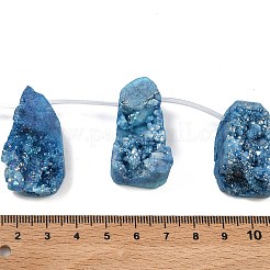 Galvaniques Druzy naturelle perles en agate brins&nbsp;G-N0259-08