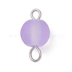 8 Stück 8 Farben Milchglas runden Verbinder Charms&nbsp;PALLOY-JF04089
