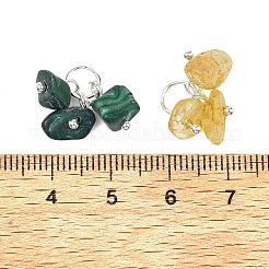 24pcs pendentifs en pierres mélangées naturelles et synthétiques&nbsp;PALLOY-JF05355-02