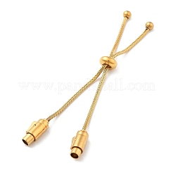 Verstellbares Armband aus runder Schlangenkette aus Edelstahl 304 zur Herstellung&nbsp;STAS-V008-25G