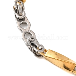 201 bracciali a catena intrecciata in acciaio inossidabile&nbsp;BJEW-B078-124GP