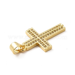 Estante de placas micro latón allanan colgantes de circonio cúbico&nbsp;KK-E072-03G
