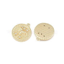 Pendentifs en laiton zircon cubique transparent&nbsp;CU-CBA764E-04-G
