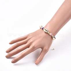 Bracelets de perles tressées en fil de nylon&nbsp;BJEW-JB05074