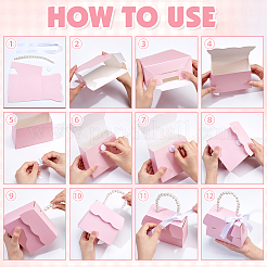 Geschenkboxen aus handtaschenförmigem Papier für Hochzeitssüßigkeiten&nbsp;CON-WH0115-38