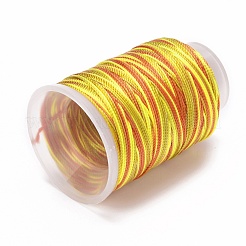 5 rouleaux de cordons en polyester teints par segments à 12 épaisseurs&nbsp;WCOR-P001-01B-014