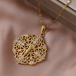 Collier vintage en acier inoxydable 304&nbsp;LH2186