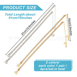 Correas de sujetador antideslizantes con rhinestone de latón&nbsp;FIND-GO00010