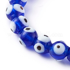 Ensembles de bracelets extensibles perlés au chalumeau mauvais œil faits à la main&nbsp;BJEW-JB06218