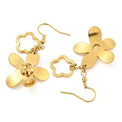 Orecchini in acciaio inossidabile 304 con placcatura ionica (ip) per donna&nbsp;EJEW-E304-06G