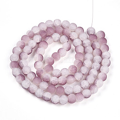 Perle di vetro crackle&nbsp;X1-GLAA-N009-10mm-05